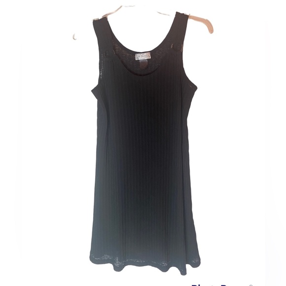 j. valdini Dresses & Skirts - J Valdini Black sleeveless scoop neck summer lightweight tank dress small